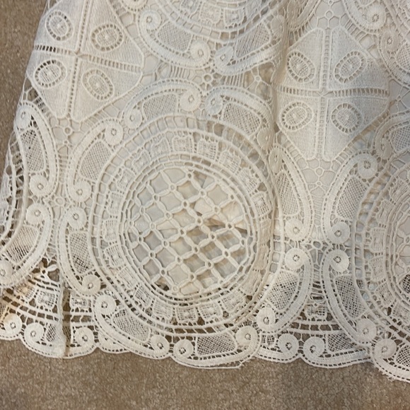 Nordstroms, strapless white lace mini dress, large - Picture 2 of 8